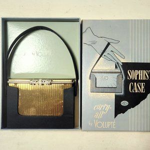 Vintage Sophisti Case Carry All Volupte Compact Purse Original Box Circa 1950s